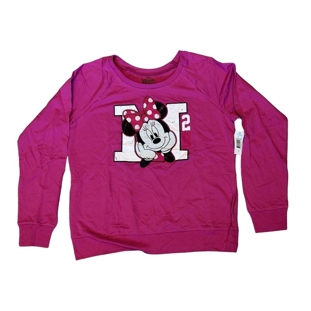 Disney Classic Minnie Mouse M28 Pink Long Sleeve Sweatshirt | XL Juniors